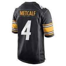 Men Pittsburgh Steelers #4 Metcalf Nike Black Game 2025 NFL Jersey->new york mets->MLB Jersey